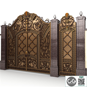 Exclusive gate with wicket door