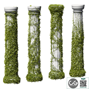 Leaves on a Doric column. 4 models