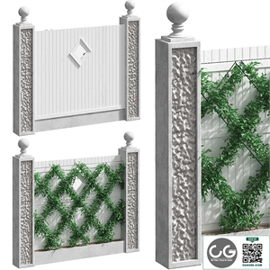 Fence with landscaping