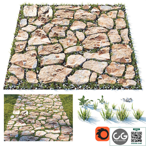 Decorative grass path