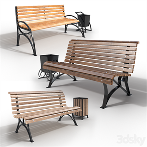 benches and urns