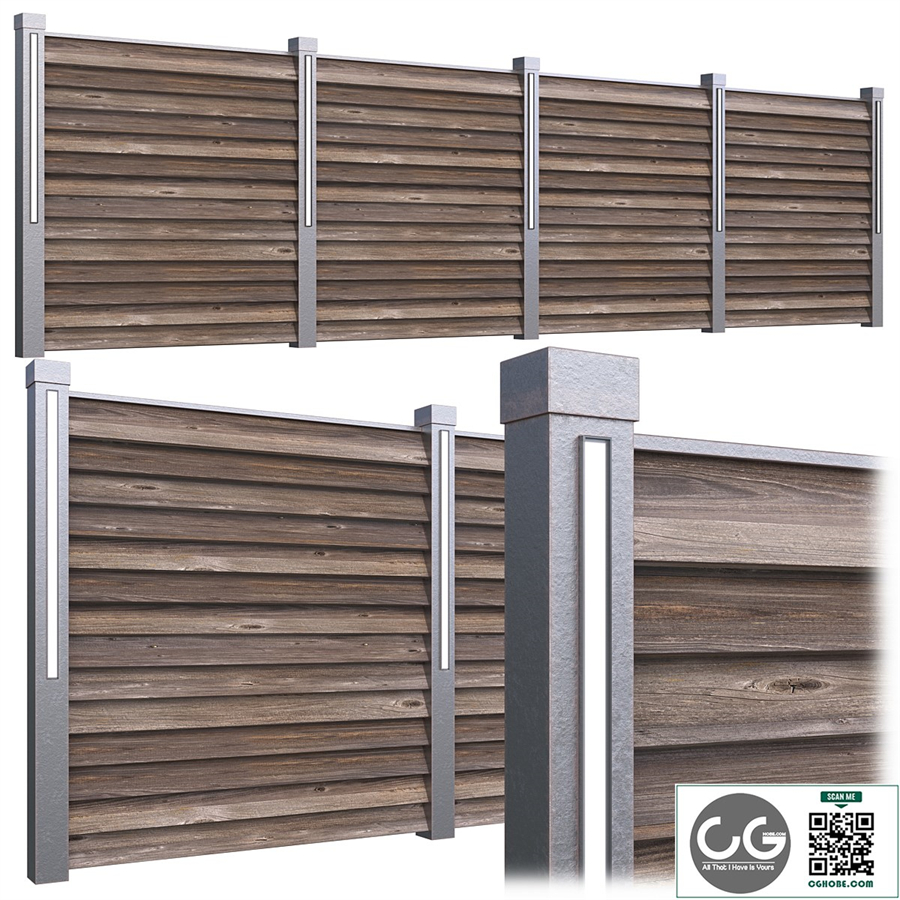 Wooden fence