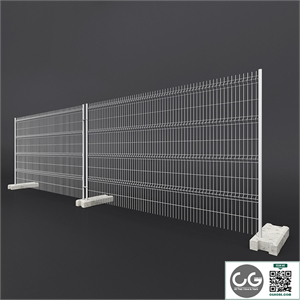 Temporary fencing with concrete base