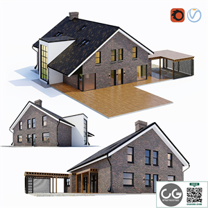 Large cottage with a carport