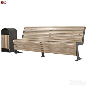 Set of Bench-urn_01