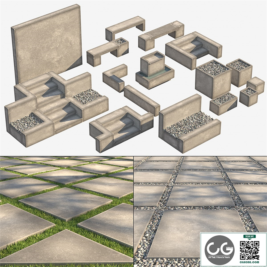 Garden elements set