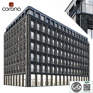 Modern residential building 07 | night + interiors