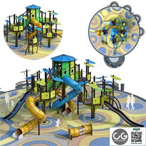 Large children playground. Playground