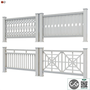 Set of handrails and terrace railing 4