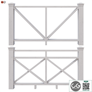 Set of handrails and terrace railing 6
