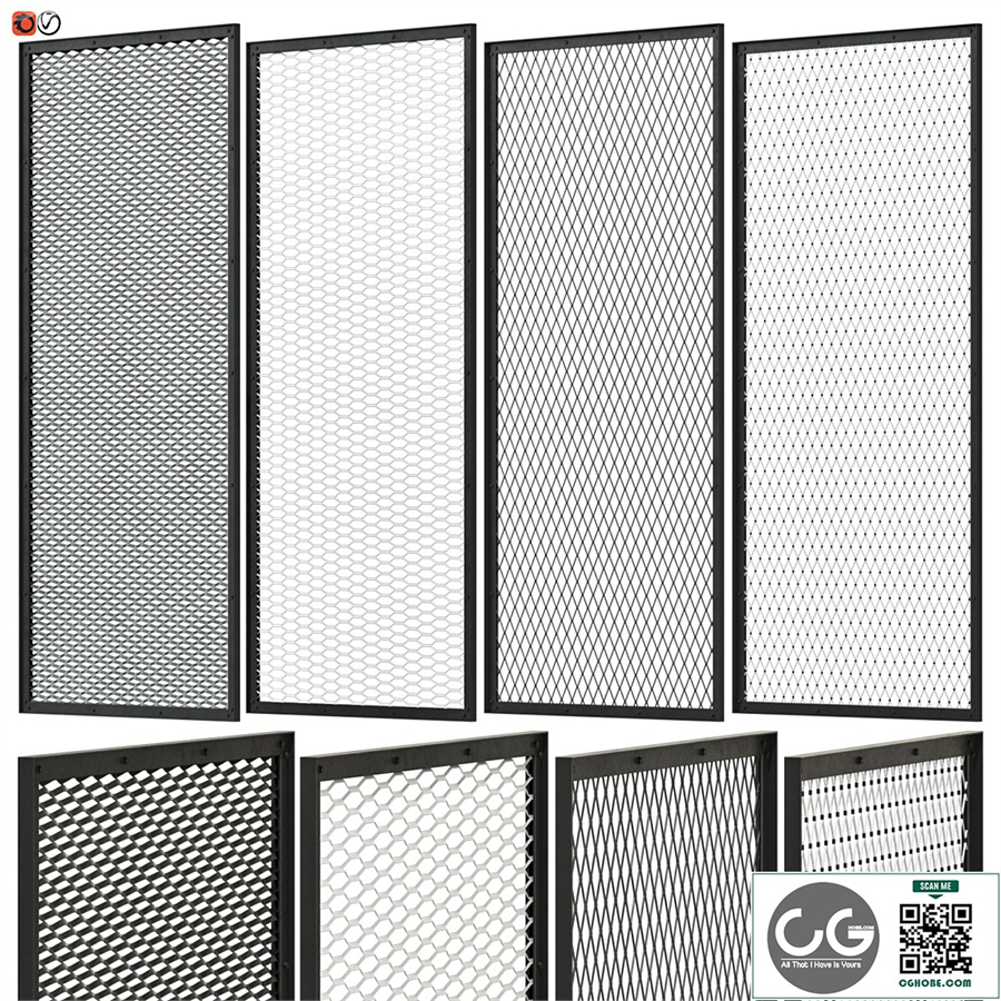 Set of decorative panels in the Loft style 02