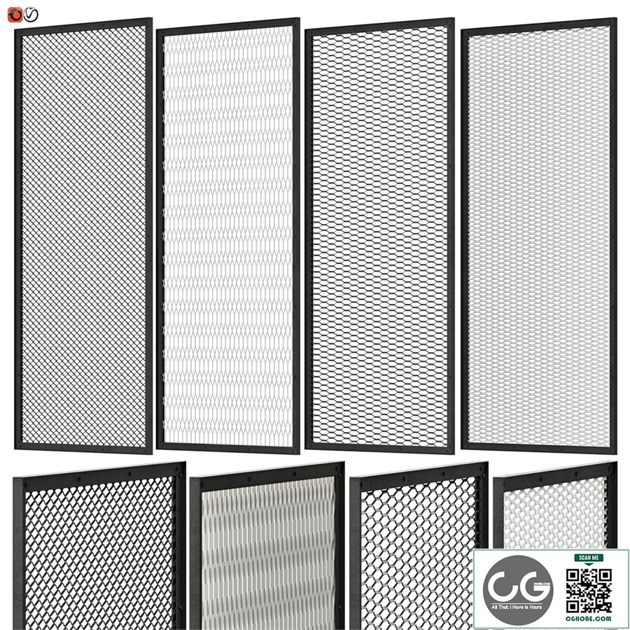 Set of decorative panels in the Loft style 03