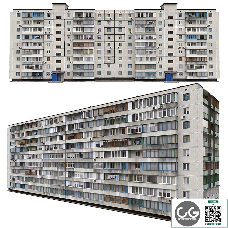 Residential building, Soviet era. Series 1KG-480
