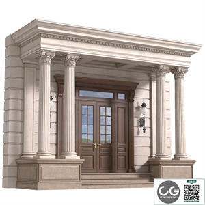 Column Porch Entrance to the house Classic Porch