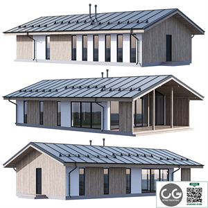 Frame modular house 120 m2 with PREFAB frame technology