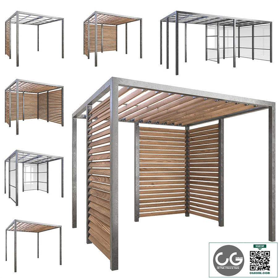 A set of gazebos (pergolas) from Nola Industrier