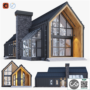 Barnhouse with stained glass windows