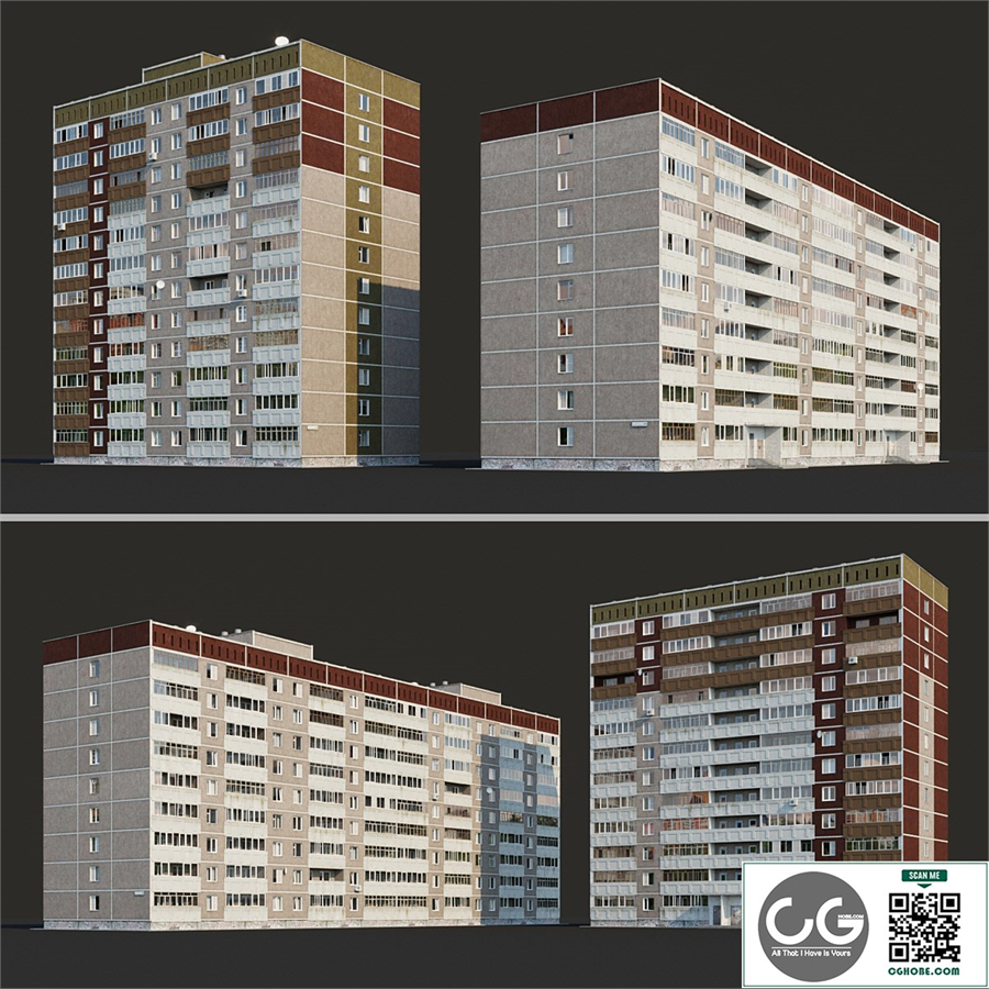 Multi-storey residential building (12 floors and 9 floors)