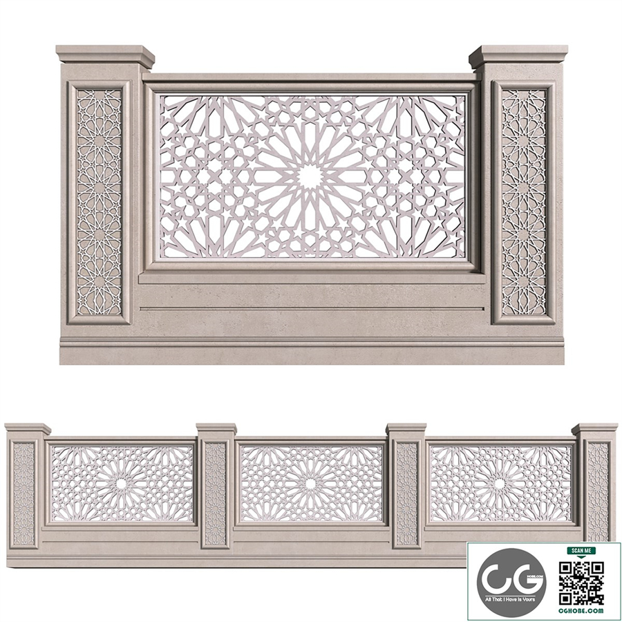 Fence in oriental style. Arabian Fence