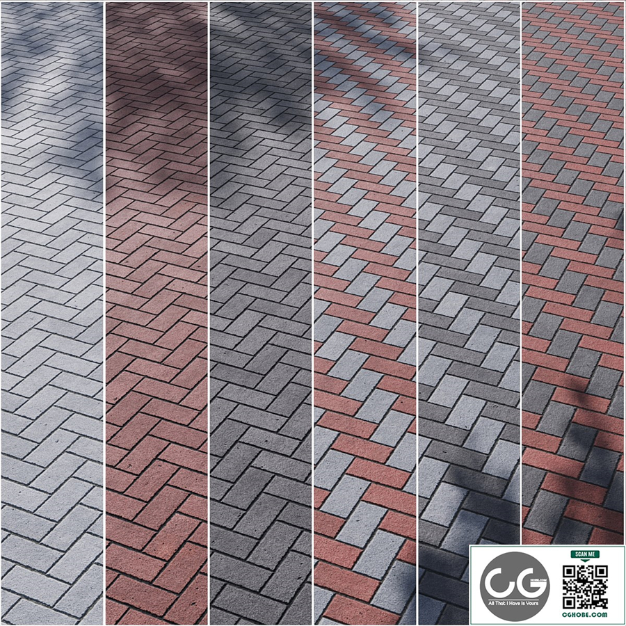 Paving Concrete Set 01(6 type colors)