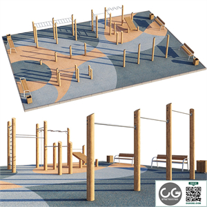 Workout sports ground. Playground
