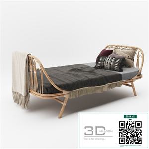 Natural Rattan Day Bed PRO $7 Royalty free