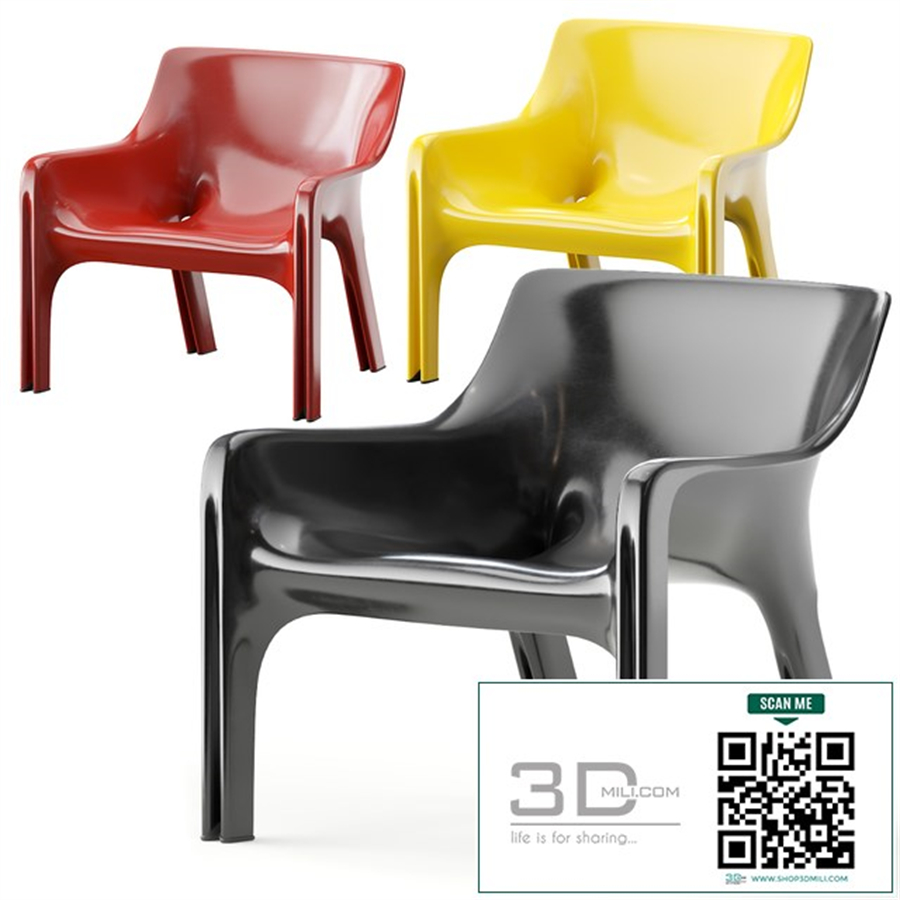Model Vicario Armchair by Vico Magistretti