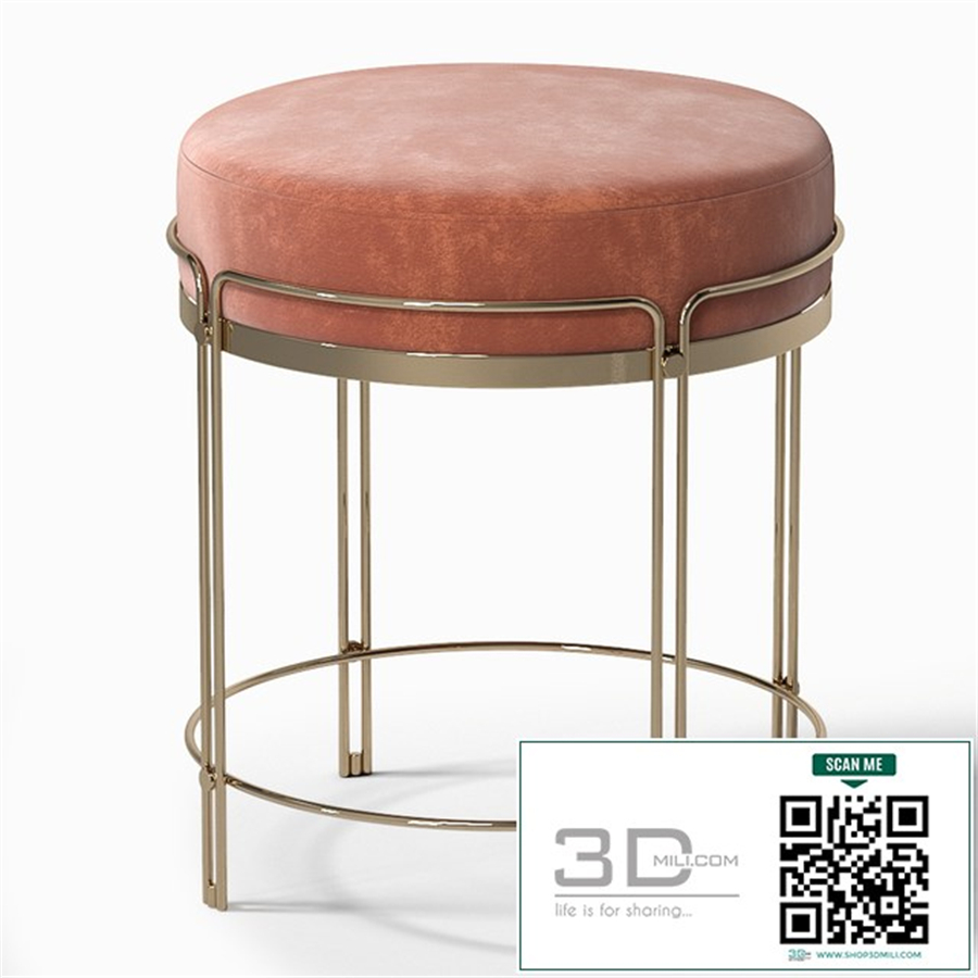 Soft velvet stool