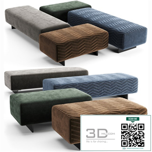 Minotti quincy chevron benches