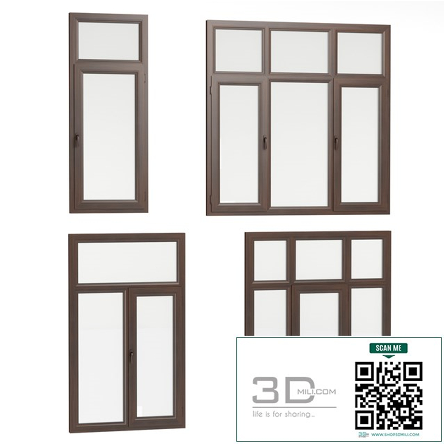Rectangular windows, 4 sizes