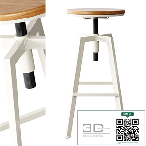 Zara Home - The wood and metal swivel stool