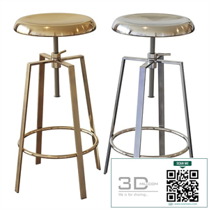 Brage Living Atlas Industrial Bar Stools (Set of 2)