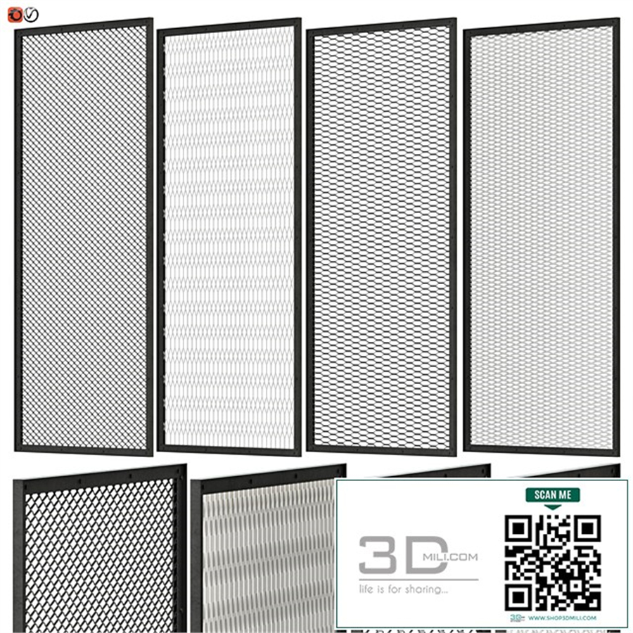 Set of decorative panels in the Loft style 03