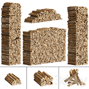 038_Firewood Logs 01 Packed Stacks 00