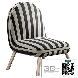Armchair Upholstered fabric fantasia