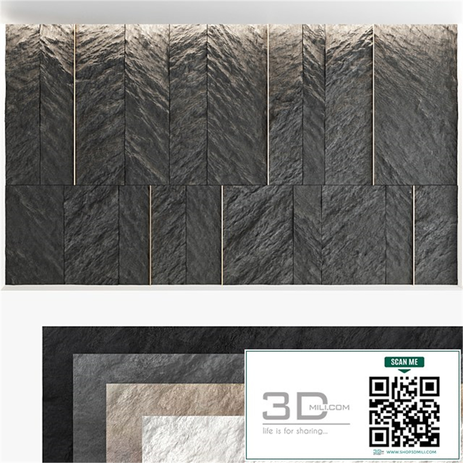 Decorative wall panel set 58