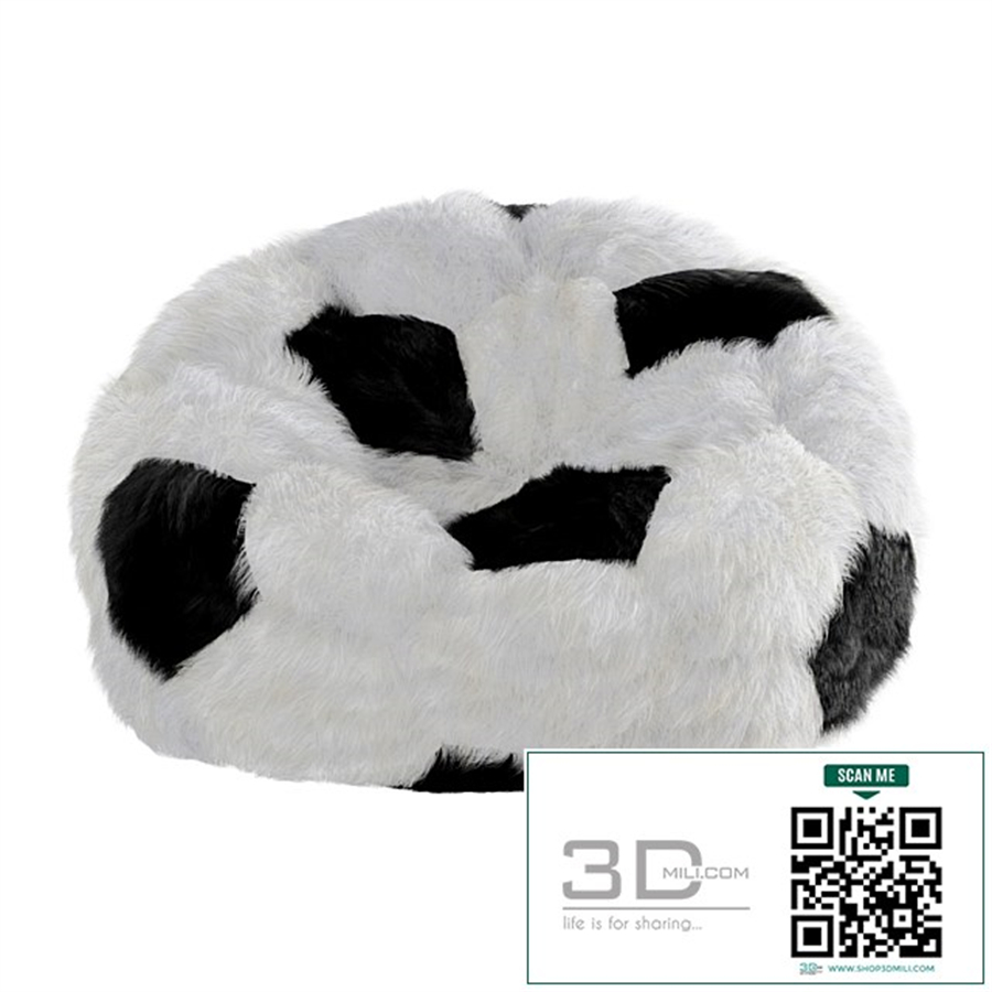 Chair bag soccer ball made of wool