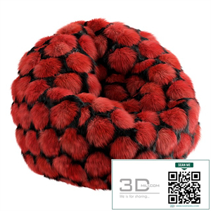Round bean bag fur
