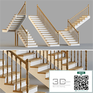 Wooden stairs for a private house 4